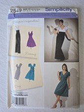 Simplicity 2549 Pattern Dress w/Skirt Variations Sz 6,8,10,12,14 NOS