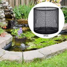 4 Stück Pflanzkübel Wasserteich Pflanzsäcke Netz Pflanztöpfe für Seerosen