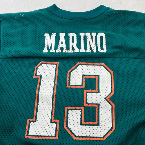 Maglia Dan Marino Youth XL Logo 7 MIAMI DELFINI NFL MADE IN USA - Foto 3 di 8
