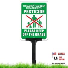 This Area Has Been Treated with Pesticide, Please Keep Off Green-1Pack-42"x7"