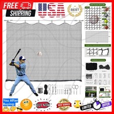 Baseball Backstop Net, Heavy Duty Batting Cage Netting, Sports Barrier Mult...