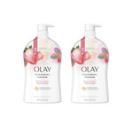 Olay Fresh Radiance Strawberry & Mint Body Wash 975 ml Pump 2er Pack