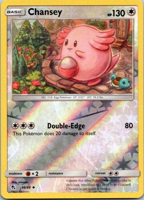 Chansey 46/68 Reverse Holo Uncommon Hidden Fates NM