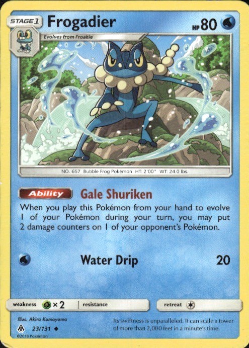 Frogadier 23/131 Uncommon Forbidden Light Pokemon Moderately Played