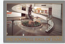 Postcard Monument to Jim Thorpe Pro Football Hall Of Fame Canton Ohio USA