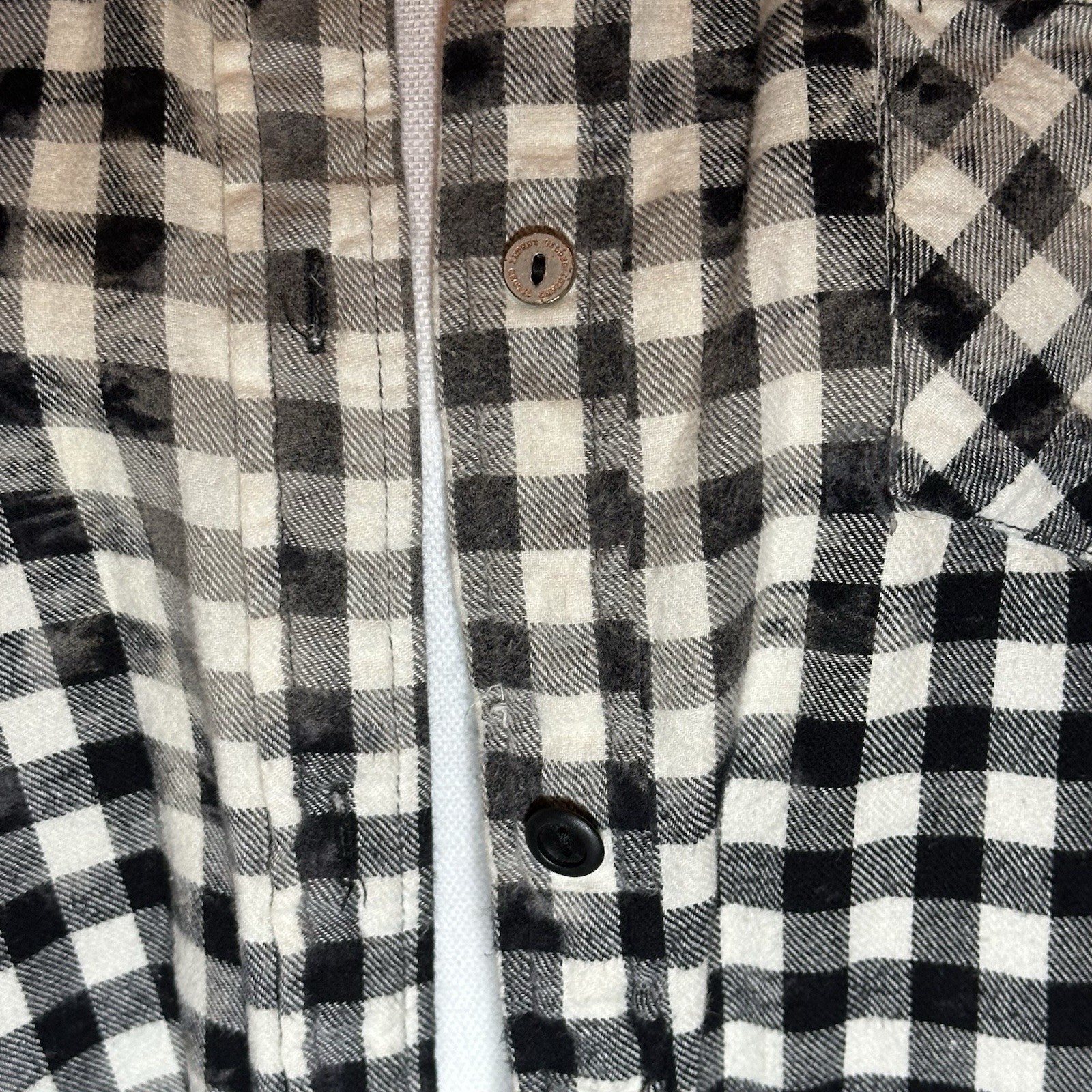 Gilded Intent Plaid Button Up Distressed Frayed H… - image 2