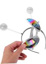Silver Alien Headband  Glasses   Martian Costume Set for Space Party