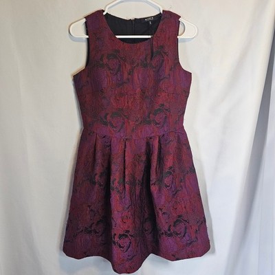 Allen B. by Allen Schwartz Floral Jacquard Fit and Flare Dress - Women's  Small | eBay