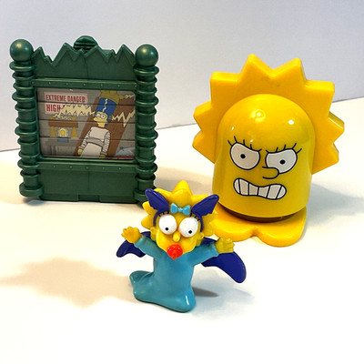 2013 The Simpsons Burger King Pop-Up Toy Figures & Maggie