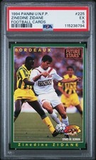 1994 Panini Football Trading Cards U.N.F.P. UNFP 225 Zinedine Zidane PSA 5