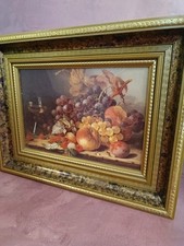 Grapes & Wine By Edward Ladell - Textured Print - Framed - Manuscript Series 956