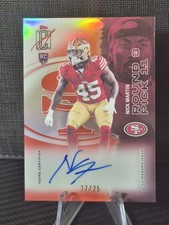 2025 Topps Signature Class Rookie On Card Auto Red /25, 49er Nick Martin. rookie card picture
