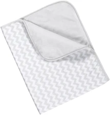 Ganz Chevron Baby Blanket Gray & White - Soft Cotton Jersey Knit, 36"x30"