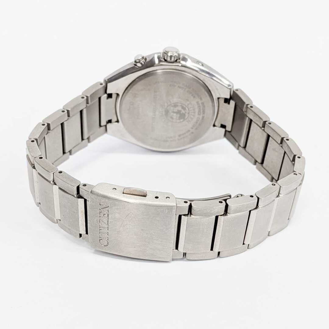 Citizen Atessa Solar Radio Eco Drive Men's Watch AB Used Silver Navy From Japan image 5