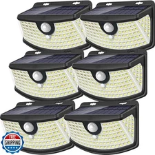 Aootek New Solar Motion Sensor Lights 120 LEDs with Lights Reflector,270° Wid