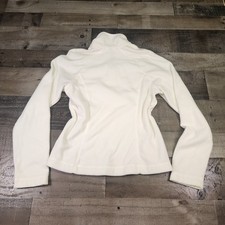 Old Navy 1/4 Zip Zip White Fleece Pullover Womens Size Small