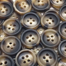 40 PCS 5/8 Inch Small Brown Resin Sewing Buttons Replacement Shirt 15mm