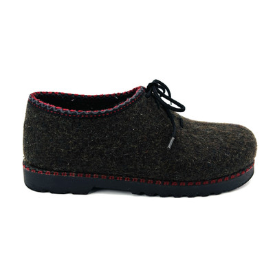 Womens 6 Wild N Wooly by Stegmann Black Pure New Wool Ankle Lace Up Shoe Germany