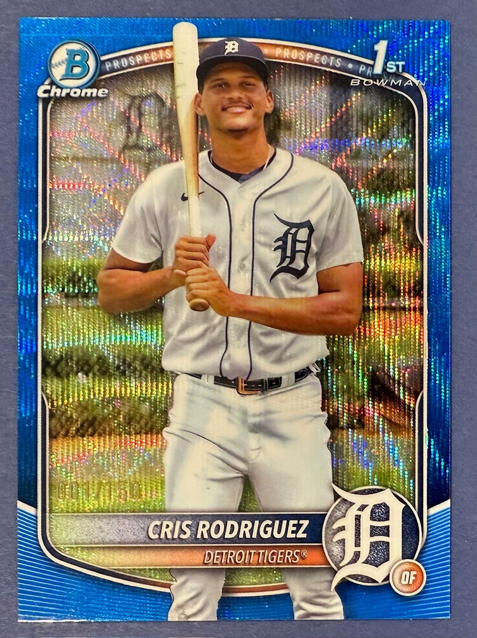 2025 Bowman Chrome Prospect Blue Wave Refractors #BCP250 Cris Rodriguez - 1/150
