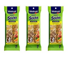 Vitakraft 6 Pack Crunch Sticks, Variety Pack Popped Grain Honey And Apple