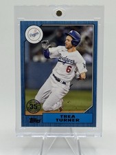 2022 Topps Series 1 - 1987 Topps 35th Anniversary Trea Turner #T87-66 Blue