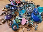 447.2g Blue Mismatched Earrings Lot Singles Repair Craft Jewelry Mixed Media — photo 2