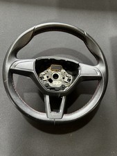 Skoda Fabia 5J Facelift 10-14 Monte Carlo Steering Wheel Red Stitching