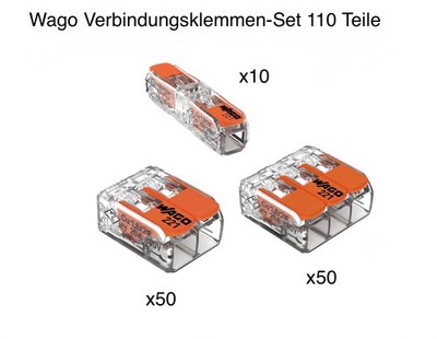 Original WAGO Klemmen Verbindungsklemmen Set Serie 221-412 221-413 221-2411