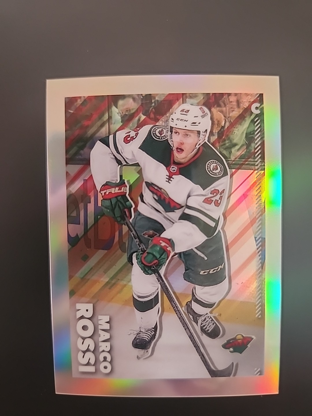 2022-23 Topps Chrome Sticker NHL #254 Marco Rossi Refractor /99 Minnesota Wild