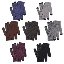 Winter Hand Warmer Soft Knit Gloves Breathable Hiking Walking Screentouch Gloves