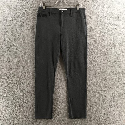 Calvin Klein & Co Pants Womens 12 Gray Stretch Straight Leg Faux Pocket Zip Fly