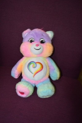 Basic Fun Care Bears 14'' Togetherness Bear Rainbow Tie Dye Plush DS
