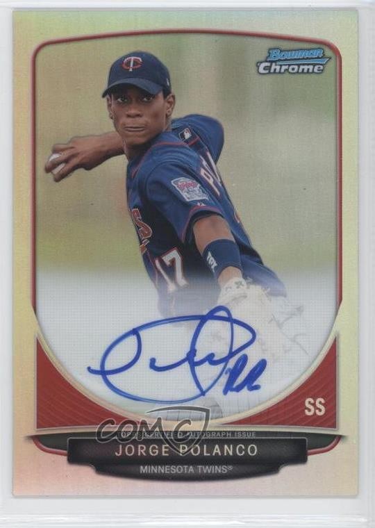 2013 Bowman Chrome Prospects Refractor 118/500 Jorge Polanco #BCA-JPO Auto 1j2