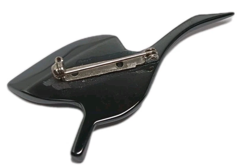 VTG Hematite Bird  Brooch 2.5" - Image 2 of 3