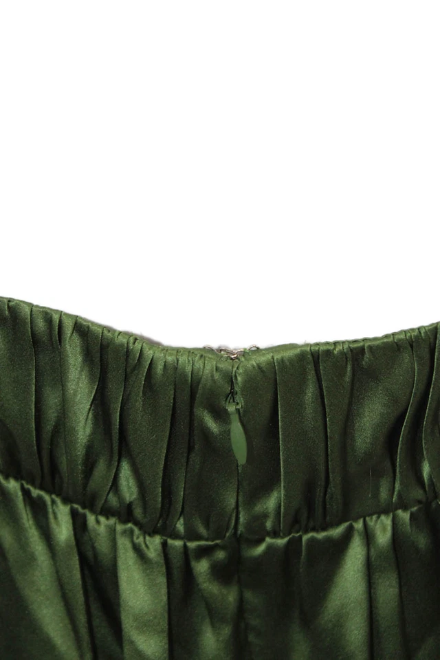 Marc Bouwer Glamiti Womens Silk Beaded Halter Neck Sleeveless Dress Green Size 1 - Image 4 of 4