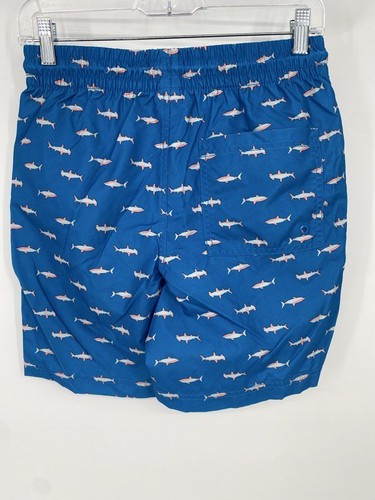 Old Navy Boys Blue Shark Print Drawstring Bottom Swim Shorts Size XL (14-16) - Picture 2 of 6