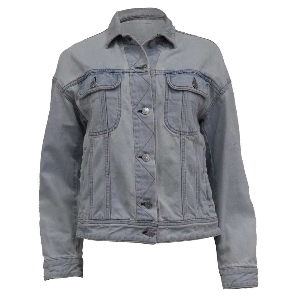 Acne Studios Button-Down Jacket In R Cotton Denim Women Blue Size 38