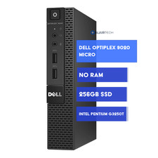 Dell OptiPlex Desktop Micro PC - Intel Pentium G3250T - 256GB SSD - No RAM No OS