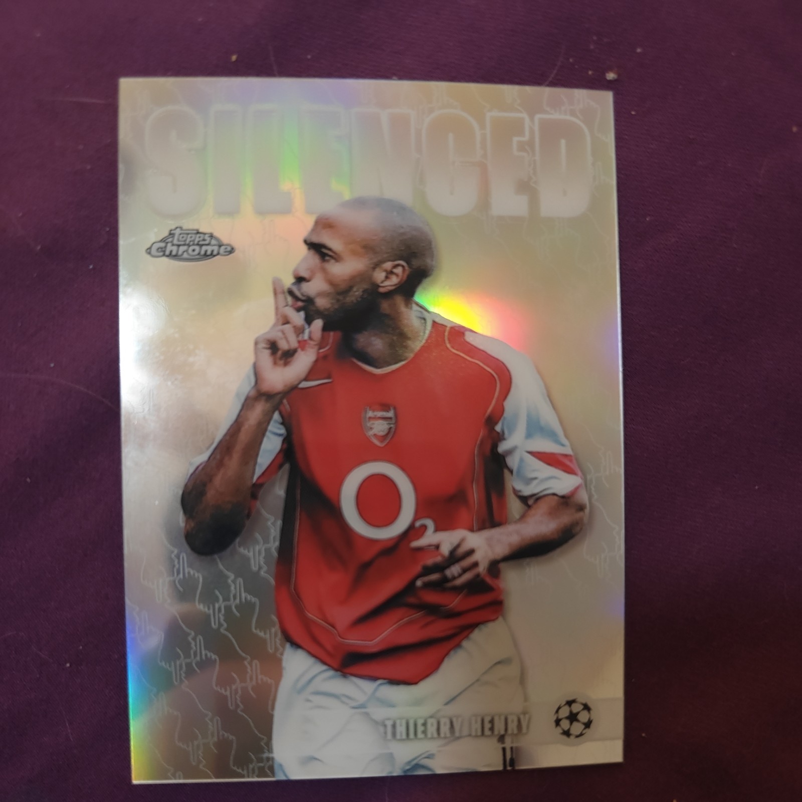 2025-26 Topps Chrome UEFA Refractor SILENCED Thierry Henry #SHH-2