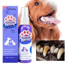 Pet Oral Spray Teeth Cleaning For Dog Cat Bad Breath Removal 30ml Plaque G3S2