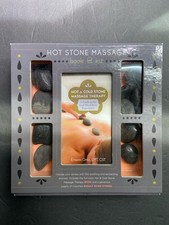 Hot Cold Stone Massage Therapy Kit with Basalt River Stones and 64-Page Book