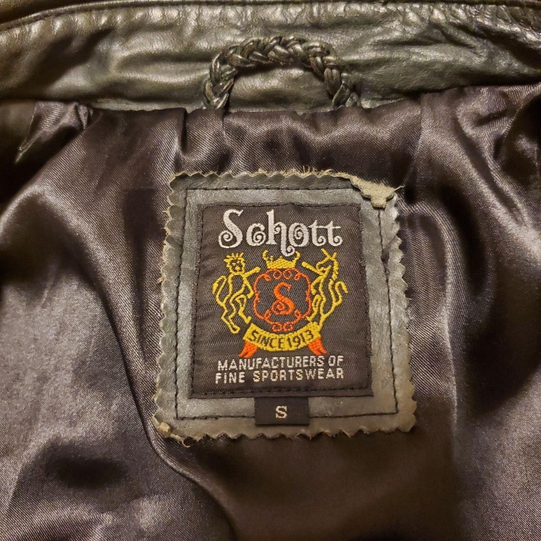 Schott Single Riders Jacket Coat Outer Woven Deta… - image 4