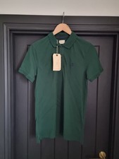 Image of Mens Selected Homme Heritage Green SS Polo Shirt Size UK Small BNWT