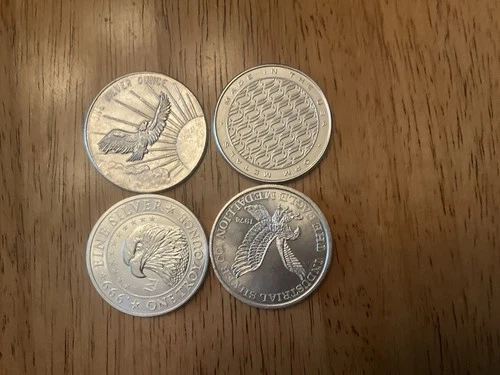 4-one ounce silver bullion rounds-sold as a lot