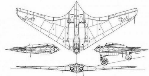 Horten Ho Ix Go 229 84 Ws Rc Airplane Laser Cut Balsa Ply Short Kit Plans Ebay