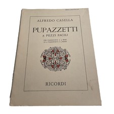 Alfredo Casella Pupazzetti 5 Pezzi Facili Ricordi Sheet Music Book Duets Piano