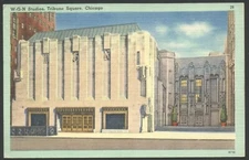 Vintage Postcard W-G-N Studios Tribune Square, Chicago, Illinois