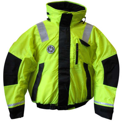 First Watch AB-1100 Flotation Bomber Jacket - Hi-Vis Yellow/Black - XL [AB-1100-