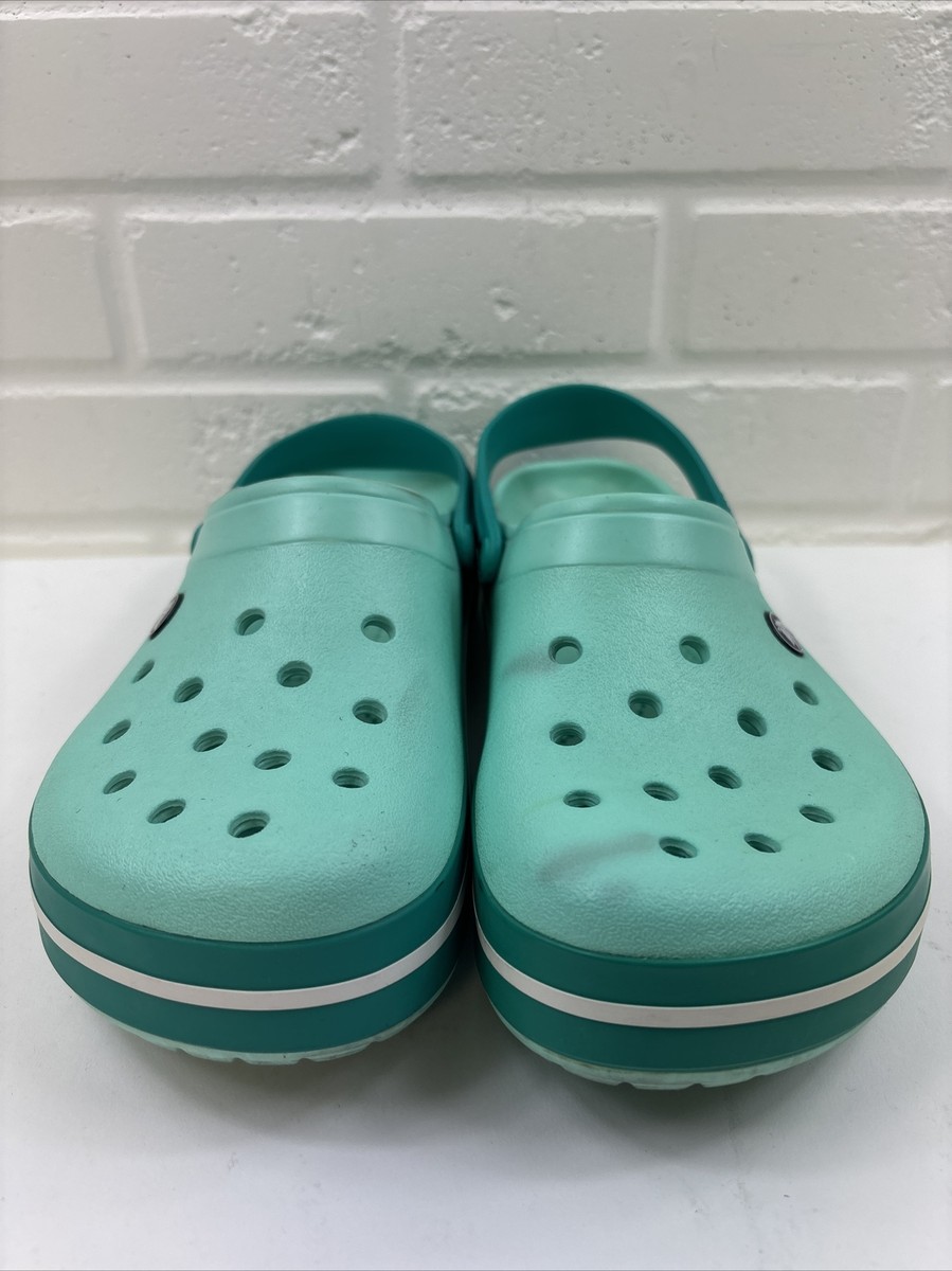 Crocs Classic Mint Green Teal M11 EUC READ