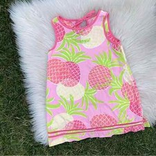 Vintage Lilly Pulitzer pineapple shift dress kids 4